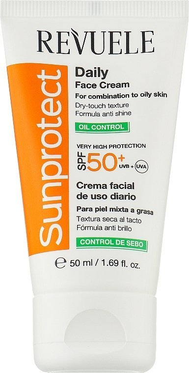 Oil Control Face Sunscreen Revuele Sunprotect Oil Control Daily Face Cream For Combination To Oily Skin SPF 50+