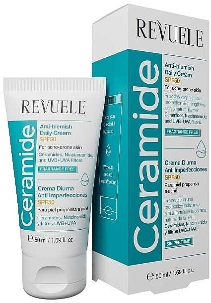 Anti-Blemish Daily Face Cream Revuele Ceramide Anti-Blemish Daily Face Cream For Acne-Prone Skin