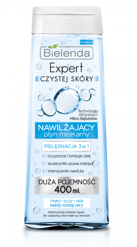 BIELENDA CLEAN SKIN EXPERT 3 IN 1 MOISTURIZING  MICELLAR WATER 400 ML