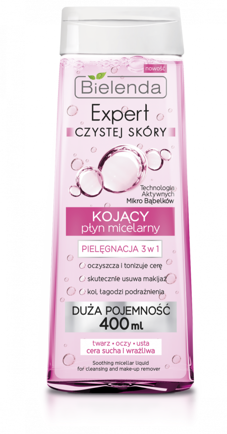 BIELENDA CLEAN SKIN EXPERT 3 IN 1 SOOTHING  MICELLAR WATER 400 ML